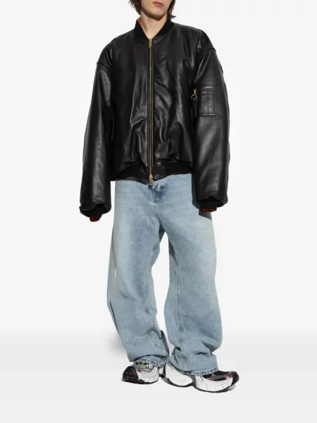 Geanta de piele Vetements negru