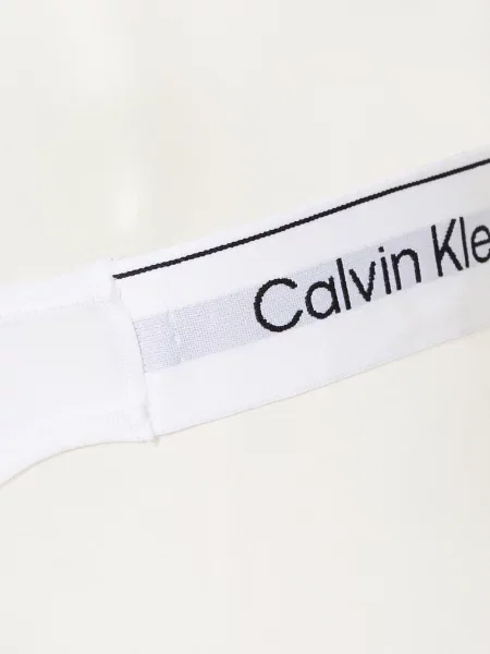 Calvin Klein String Icon Cotton Modal / světle šedá / černá bílá