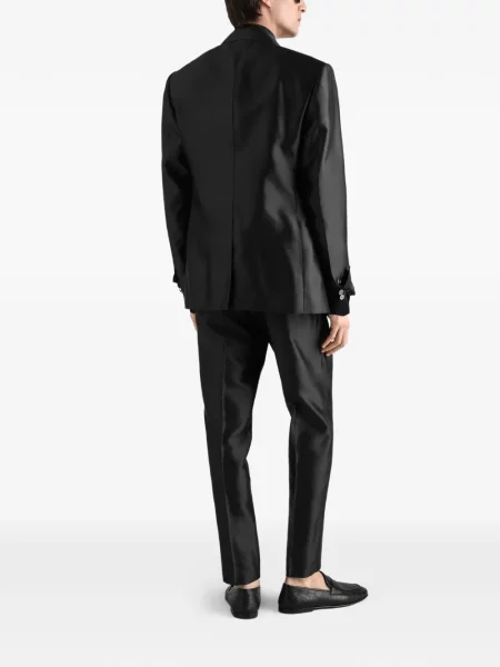 Geacă Dolce & Gabbana de mătase negru