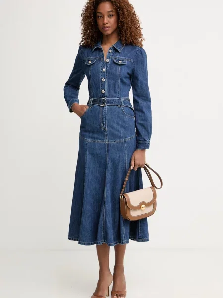Morgan sukienka rozkloszowana jeansowa