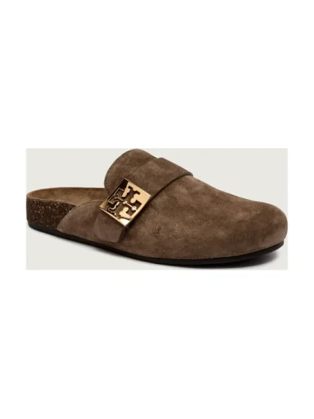 TORY BURCH Mules încălțăminte MELLOW | piele întoarsă maro