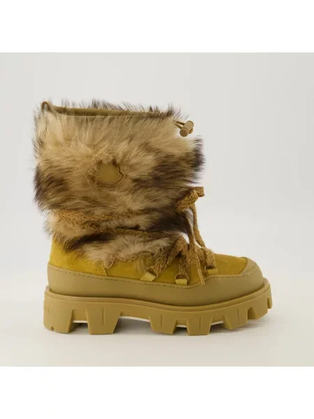 Botki Moncler zamszowe brązowe