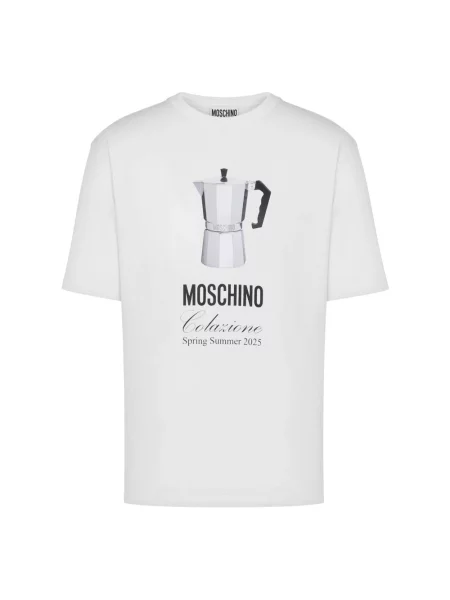 Koszulka Moschino z nadrukiem biała