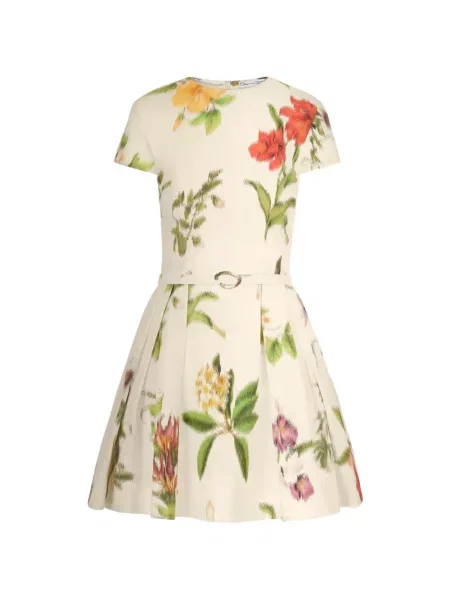 Rochie Oscar De La Renta cu model floral din poplin