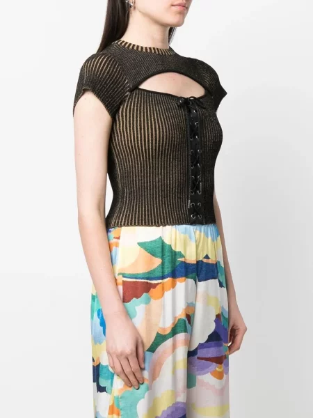 Плетен топ Andersson Bell черно