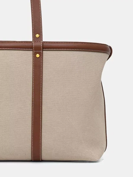Shopperka Trussardi skórzana brązowa