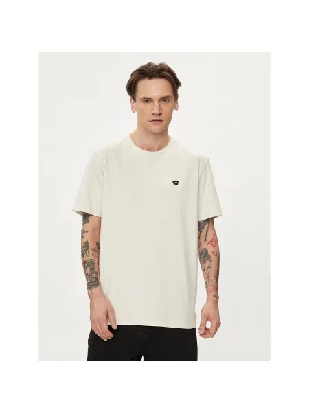 Wrangler Póló Sign Off Ekru Regular Fit fehér