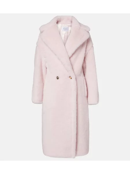 Palton Max Mara de lână roz