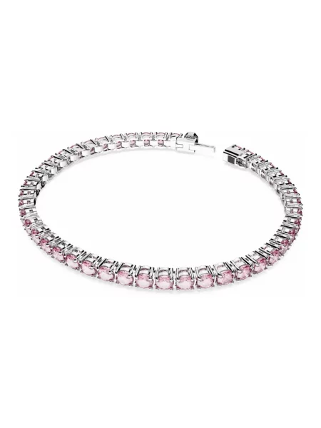 Naszyjnik Swarovski do tenisa różowy