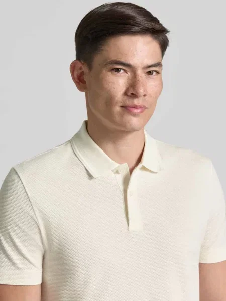 Koszulka polo o kroju regular fit z mieszanki bawełny model PARLAY Boss beżowa