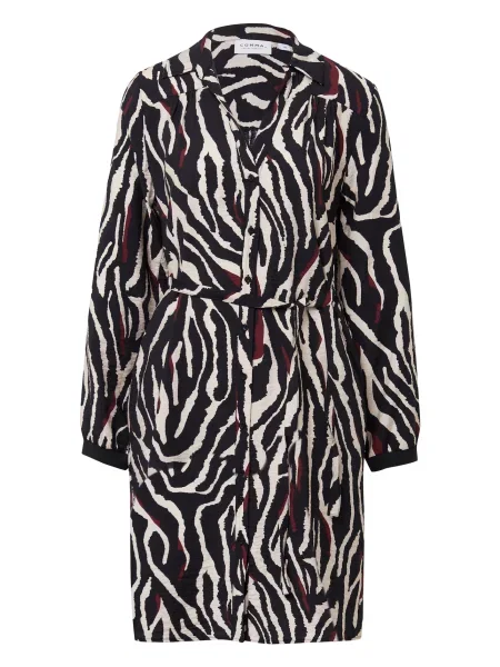 Comma casual identity Dolga srajca kremna črna