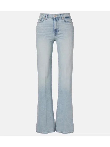 Jeansy dzwony 7 For All Mankind dzwony niebieskie