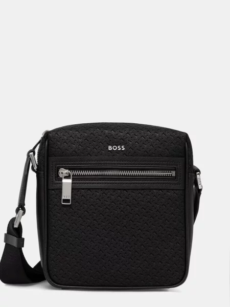Geanta crossbody Boss din piele negru