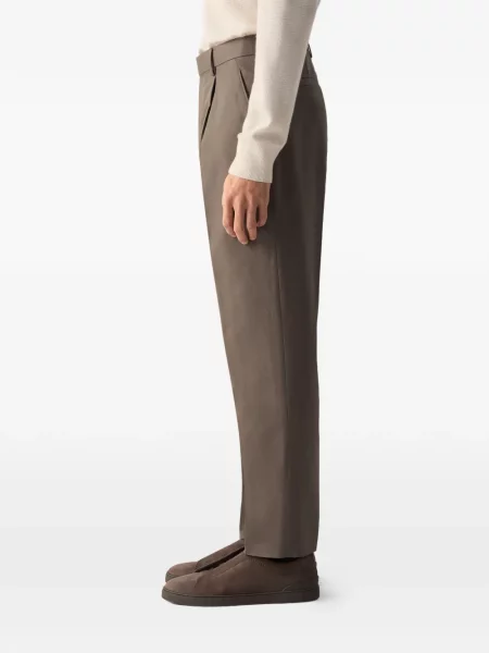 Pantaloni Zegna plisate gri
