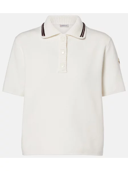 Tricou polo Moncler alb