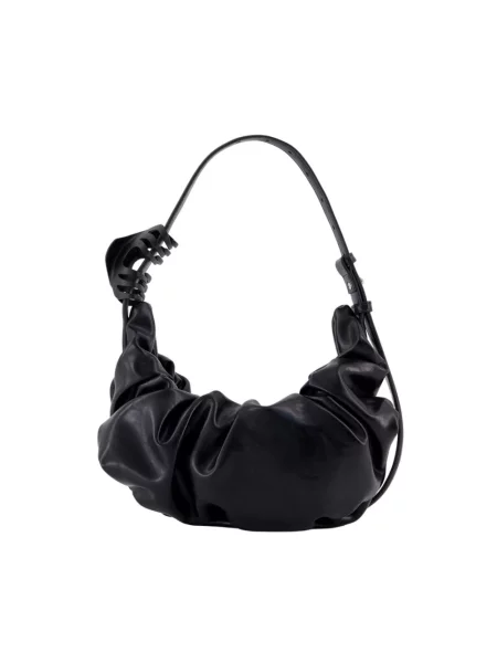 Torebka hobo Diesel z falbankami czarna