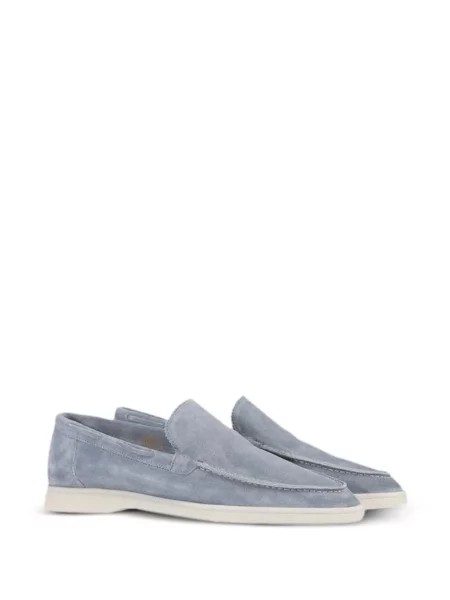Pantofi loafer Aurélien din piele de căprioară albastru