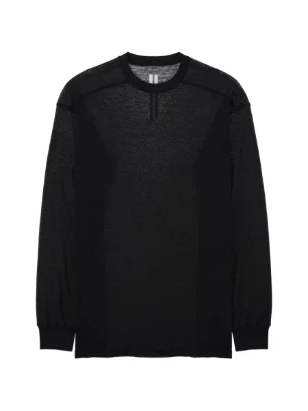 Lung tricou Rick Owens cu mâneci lungi negru