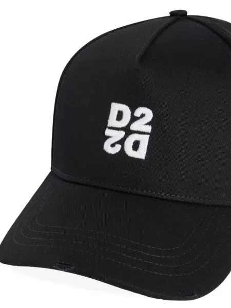 Шапка с козирки Dsquared2 черно