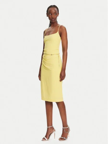 HUGO Rochie cocktail galben