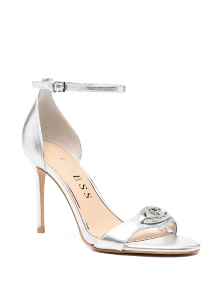 Sandale Guess din piele cu vârf deschis gri