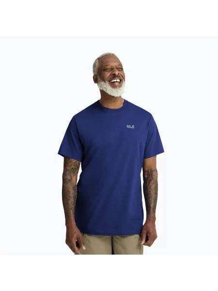Tricou pentru bărbați Jack Wolfskin Essential blue orchid albastru