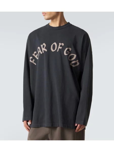 Džerzej tričko Fear Of God s autogramom čierna
