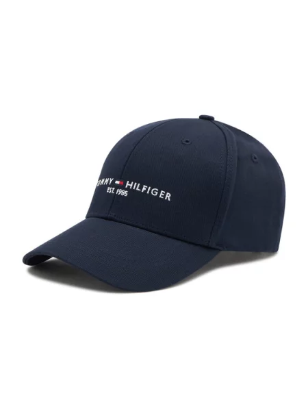 Czapka z daszkiem z wyhaftowanym logo Tommy Hilfiger niebieska