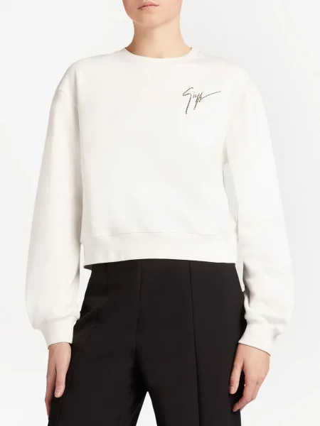 Křišťálová mikina Giuseppe Zanotti bílá