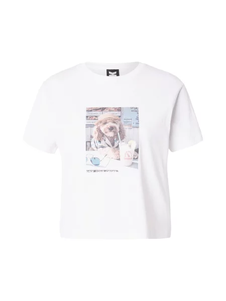 Kaotiko Tricou PAWS & RELAX azuriu / maro deschis / portocaliu homar alb