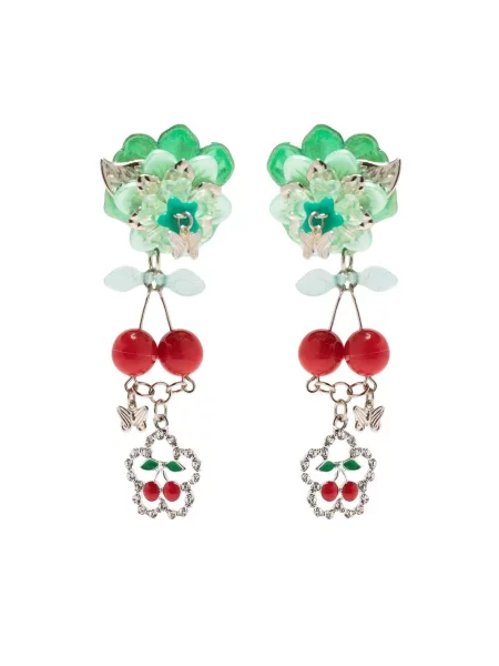 Обеци Amir Slama зелено