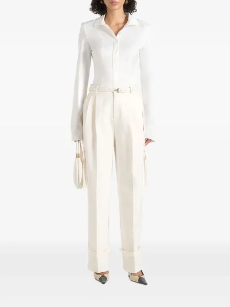 Pantaloni cargo Manière De Voir alb