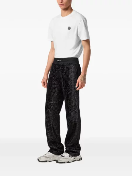 Pantaloni Philipp Plein de catifea negru