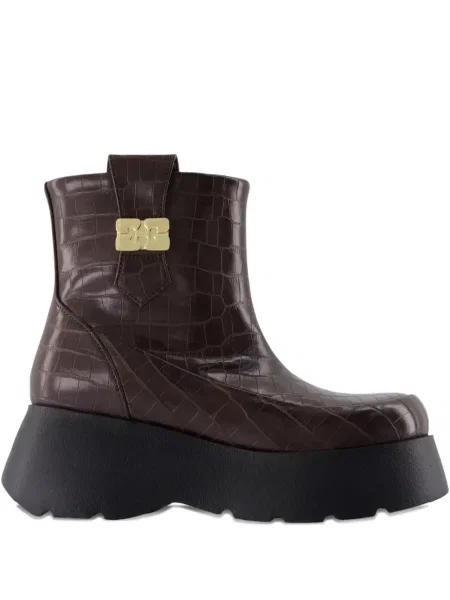 Cizme scurte Ganni maro