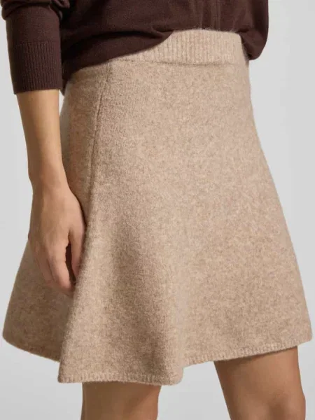 Spódnica mini z elastycznym pasem model ‘Gisa’ Neo Noir beżowa