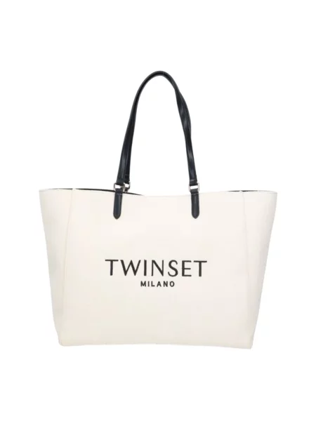 Torebka Twinset z logo biała