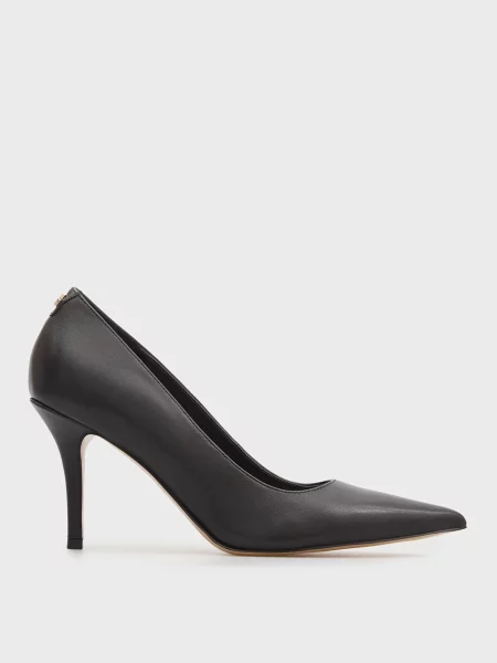 Шкіряні туфлі Guess чорні