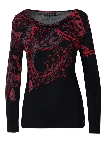 KOROSHI Tricou roșu amestecat negru