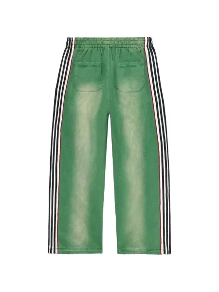 Pantaloni Vale cu dungi alergare verde