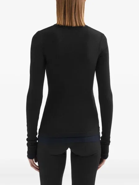 Tricou Jil Sander de lână negru