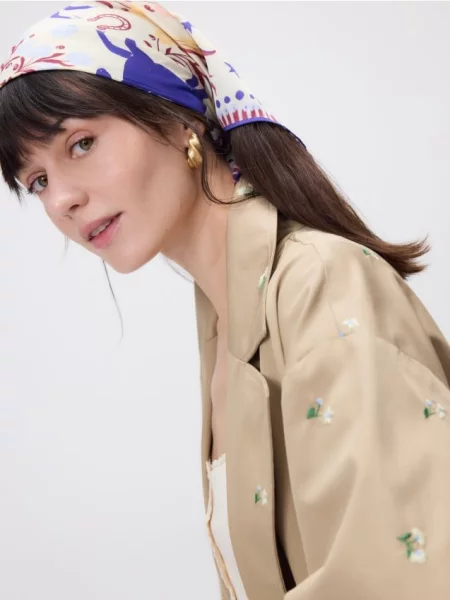 Reserved Хустка з авторським малюнком різнобарвний 