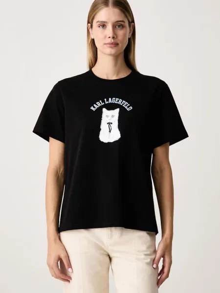 Karl Lagerfeld tricou pentru femei din cu negru