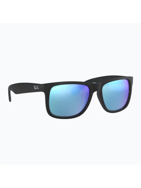 Slnečné okuliare Ray-Ban Justin Classic matt black gum/blue mirror čierna