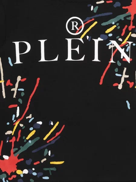 Bluza z kapturem dziecięca Philipp Plein czarna