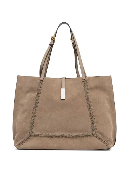 Geantă shopper Pollini din piele de căprioară