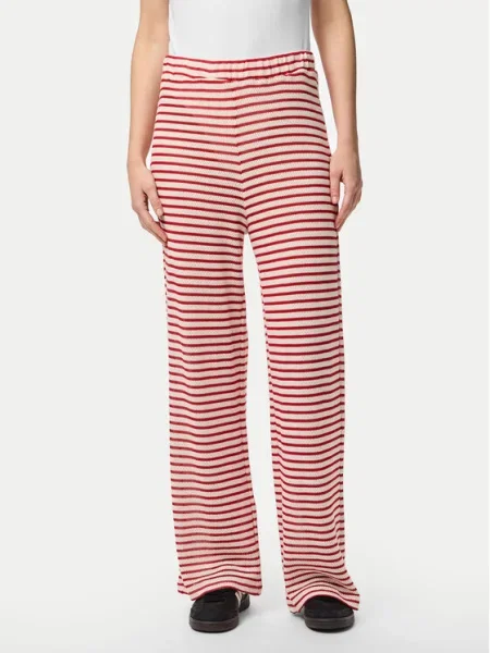 Pieces Pantaloni din Manilla Wide Leg roșu