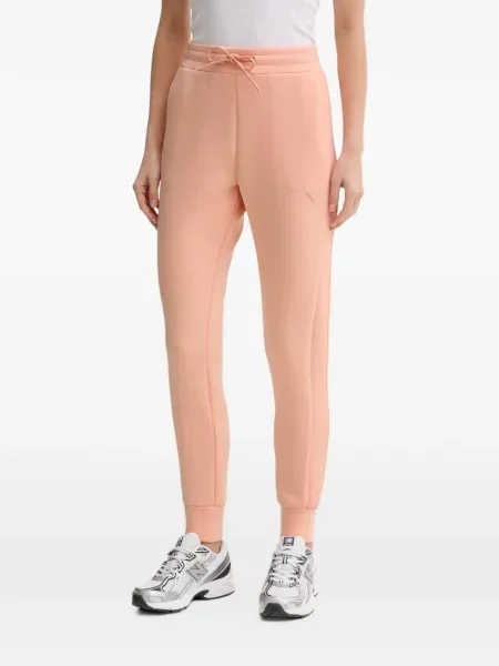 Pantaloni Guess alergare cu autograf cu cordon portocaliu