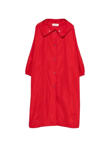 Palton Róhe cu glugă roșu