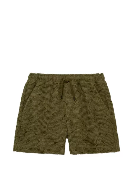 Pantaloni scurți Oas Company tricotate cu cordon verde