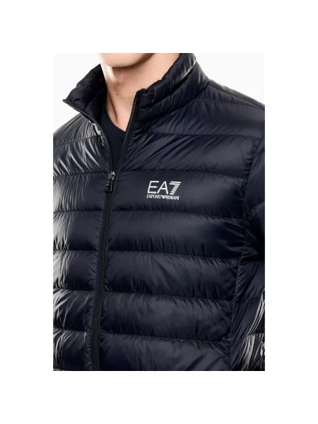 Kompaktowa kurtka puchowa Ea7 Emporio Armani niebieska